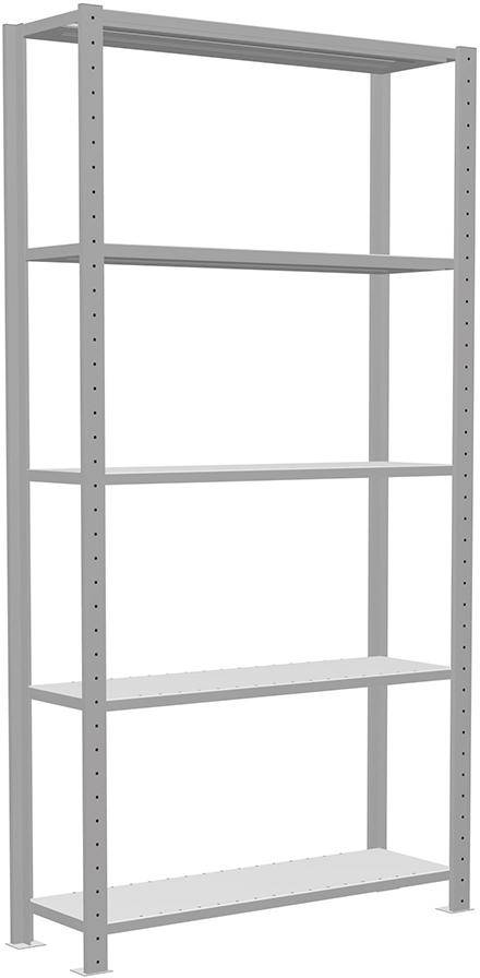 Steckregal B1000xT300xH2000 mm Grundfeld 5 Böden vzk Fachlast 150kg - Artikel: 7830490846