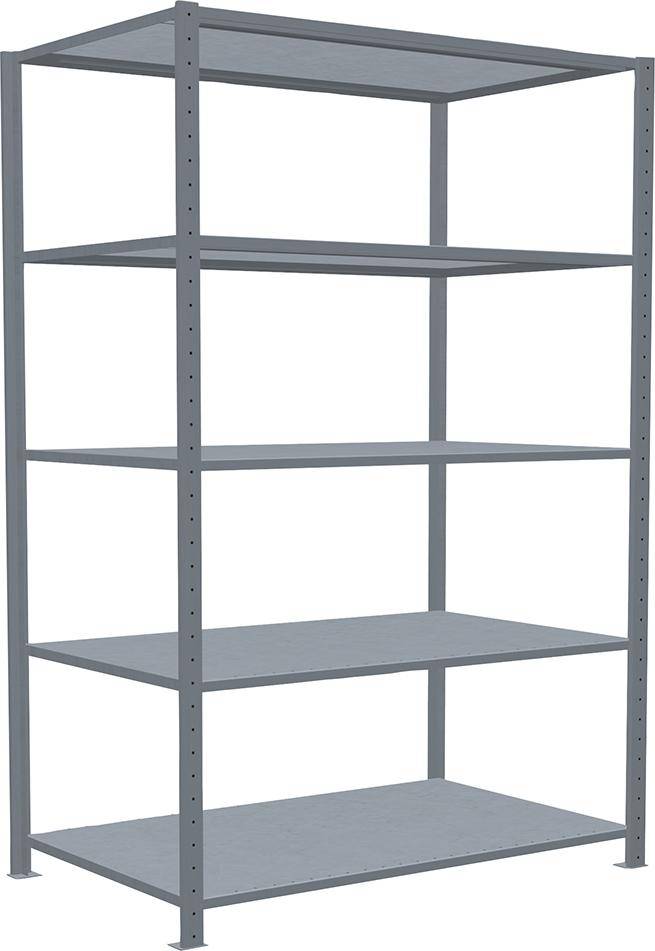 Steckregal B1300xT800xH2000 mm Grundfeld 5 Böden vzk Fachlast 150kg - Artikel: 7830492861