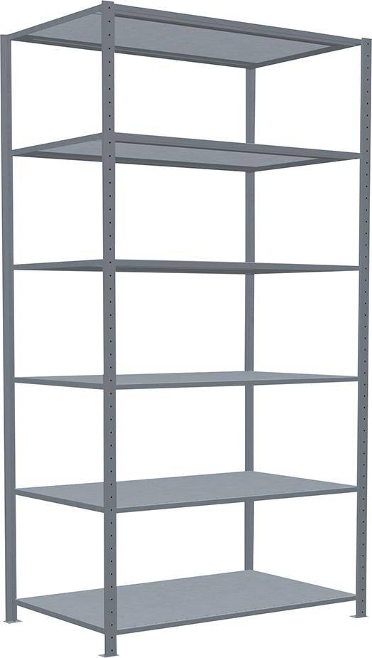 Steckregal B1300xT800xH2500 mm Grundfeld 6 Böden vzk Fachlast 150kg - Artikel: 7830493543