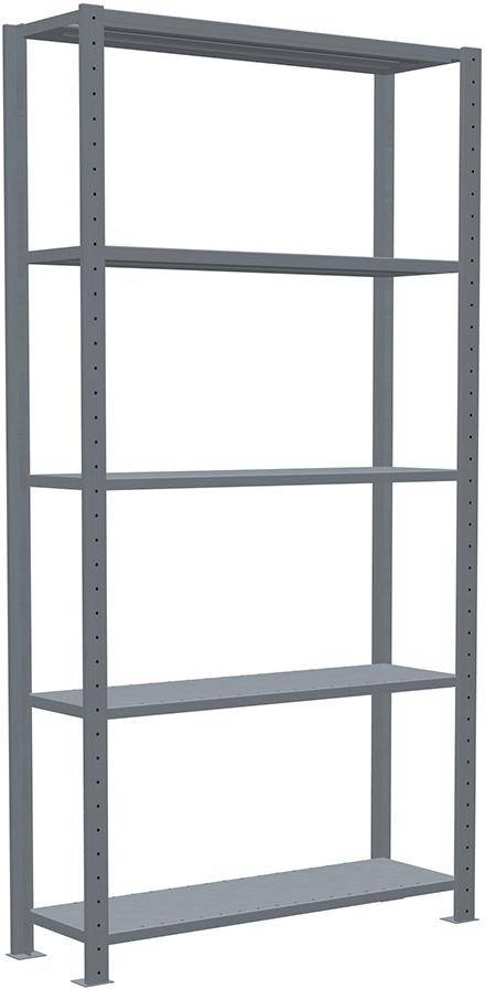 Steckregal B1000xT300xH2000 mm Grundfeld 5 Böden vzk Fachlast 250kg - Artikel: 7830490566