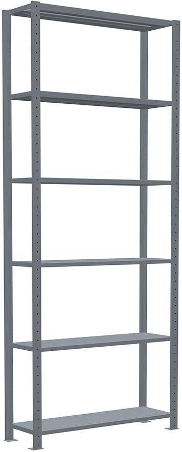 Steckregal B1000xT300xH2500 mm Grundfeld 6 Böden vzk Fachlast 250kg - Artikel: 7830490574