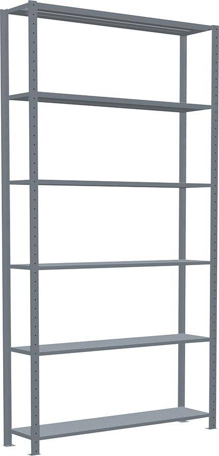 Steckregal B1300xT300xH2500 mm Grundfeld 6 Böden vzk Fachlast 250kg - Artikel: 7830493579