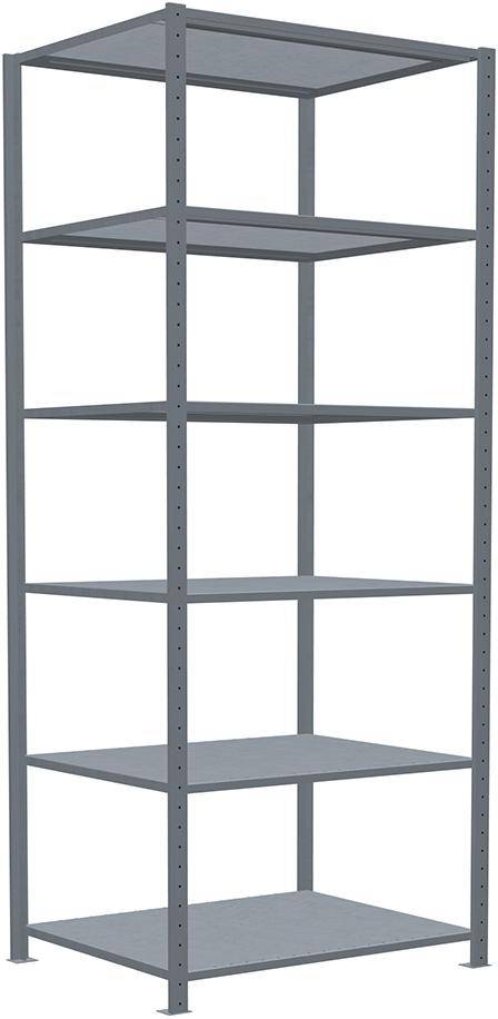 Steckregal B1000xT300xH2500 mm Grundfeld 6 Böden vzk Fachlast 330kg - Artikel: 7830490630