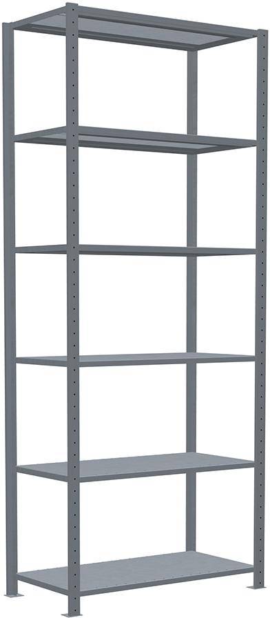 Steckregal B1000xT500xH2500 mm Grundfeld 6 Böden vzk Fachlast 330kg - Artikel: 7830490634