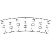 Röllchenbahnkurve 90G,Teil.75,B600Ku Röllchenbahnkurve 90G,Teil.75,B600Ku