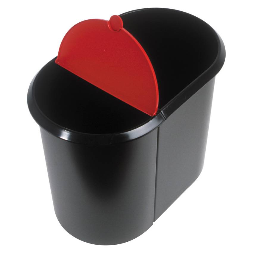 Helit Duo System - Papierkorb - 29 L - Mülltrennung