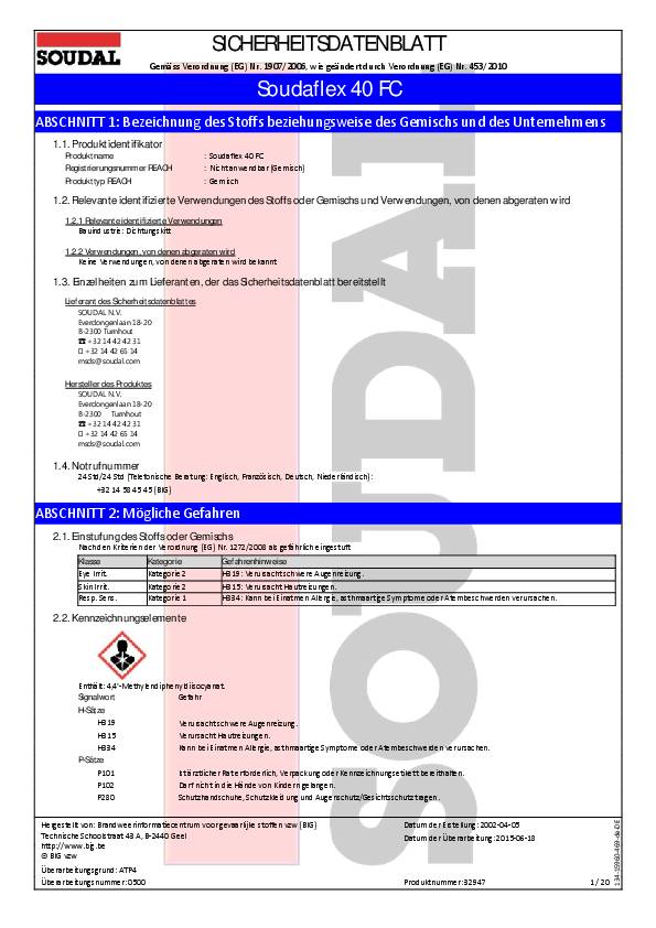SOUDAFLEX 40FC 310ml schwarz (MDI)SOUDAL