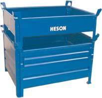 Stapelbehälter RAL5010 B800xT500xH500 mm Nutzlast0,5t Auflast2,5t geschlossen - Artikel: 7830412880