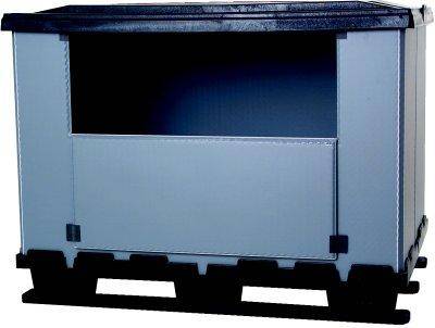 Faltbox m. 3 Kufen mit LK800x1200x905 mm