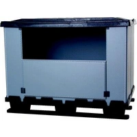 Faltbox m. 3 Kufen mit LK800x1200x905 mm Faltbox m. 3 Kufen mit LK800x1200x905 mm