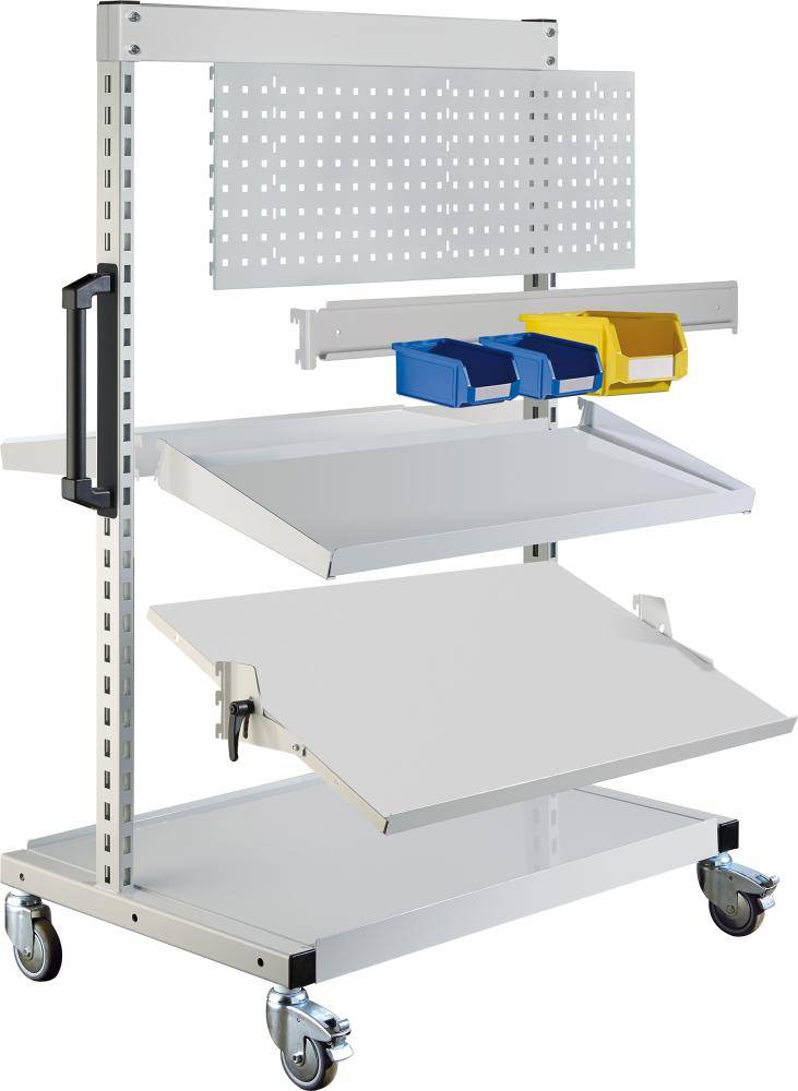 Sicherungswinkel zu Behälterleiste B665mm RAL 7035 - Artikel: 7830933505