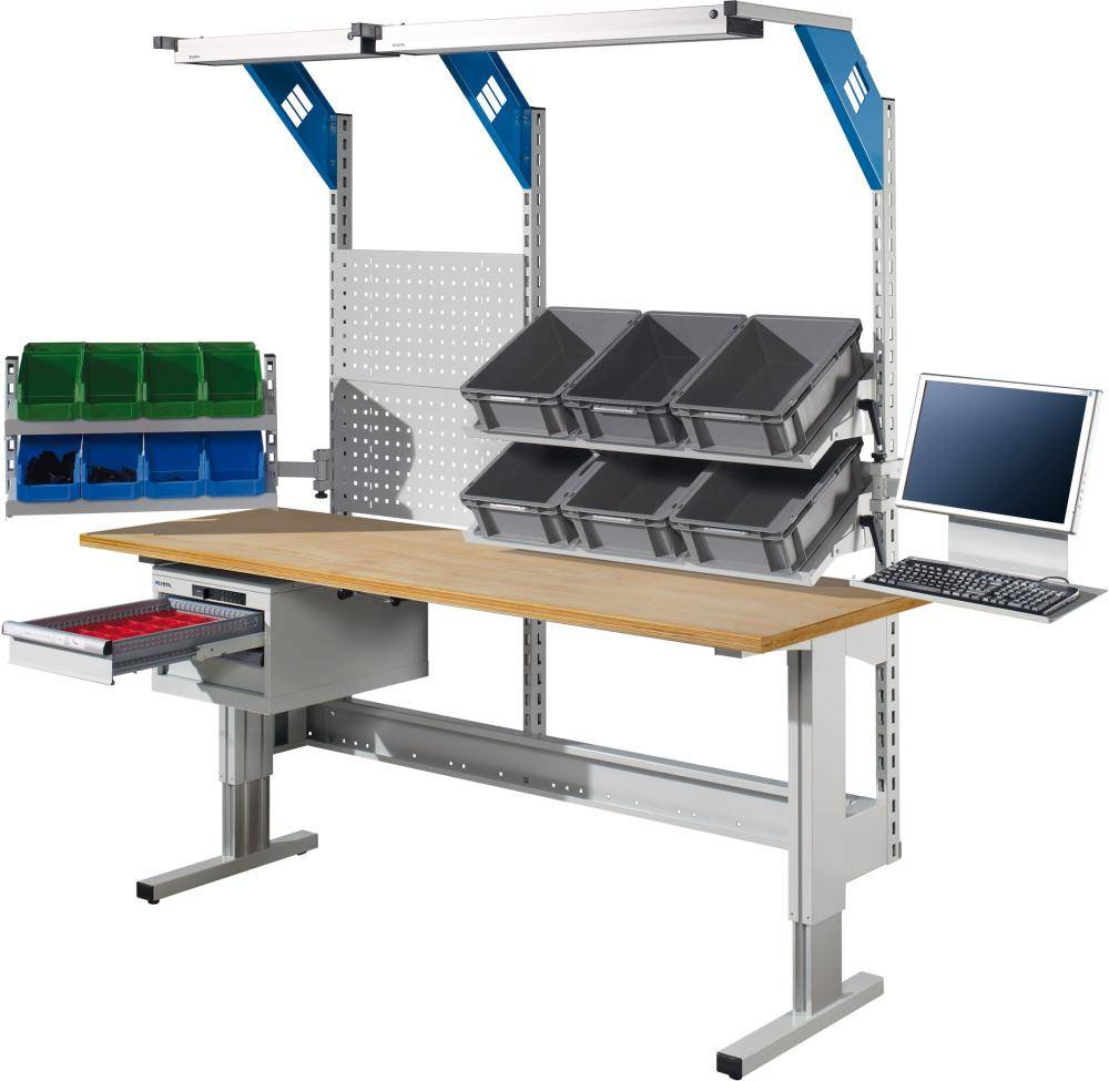 Ständerrahmen fahrbar B715xT710xH1600mm RAL 5012 - Artikel: 7830933496