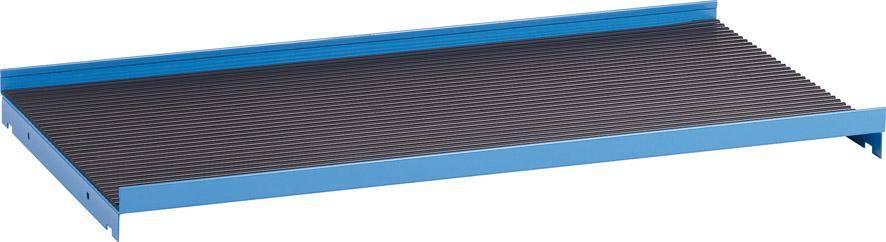 Ablage zu NC-Wagen mit PVC-Rillenmatte 36x36 E RAL 5012 - Artikel: 7830933013