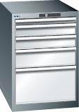 Schubladenschrank 27x36E B564xT725xH850mm RAL 7035/5012 5 Schubladen 75kg - Artikel: 7830932474