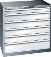 Schubladenschrank 54x36E B1023xT725xH1000mm NCS 6502-S/RAL7035 6 Schubladen 200kg - Artikel: 7830932844