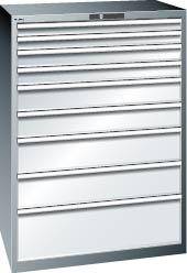 Schubladenschrank 54x36E B1023xT725xH1450mm RAL 5012 9 Schubladen 75/200kg - Artikel: 7830932850