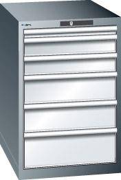 Schubladenschrank 27x36E B564xT725xH850mm NCS 6502-S/RAL7035 6 Schubladen 75kg - Artikel: 7830932479