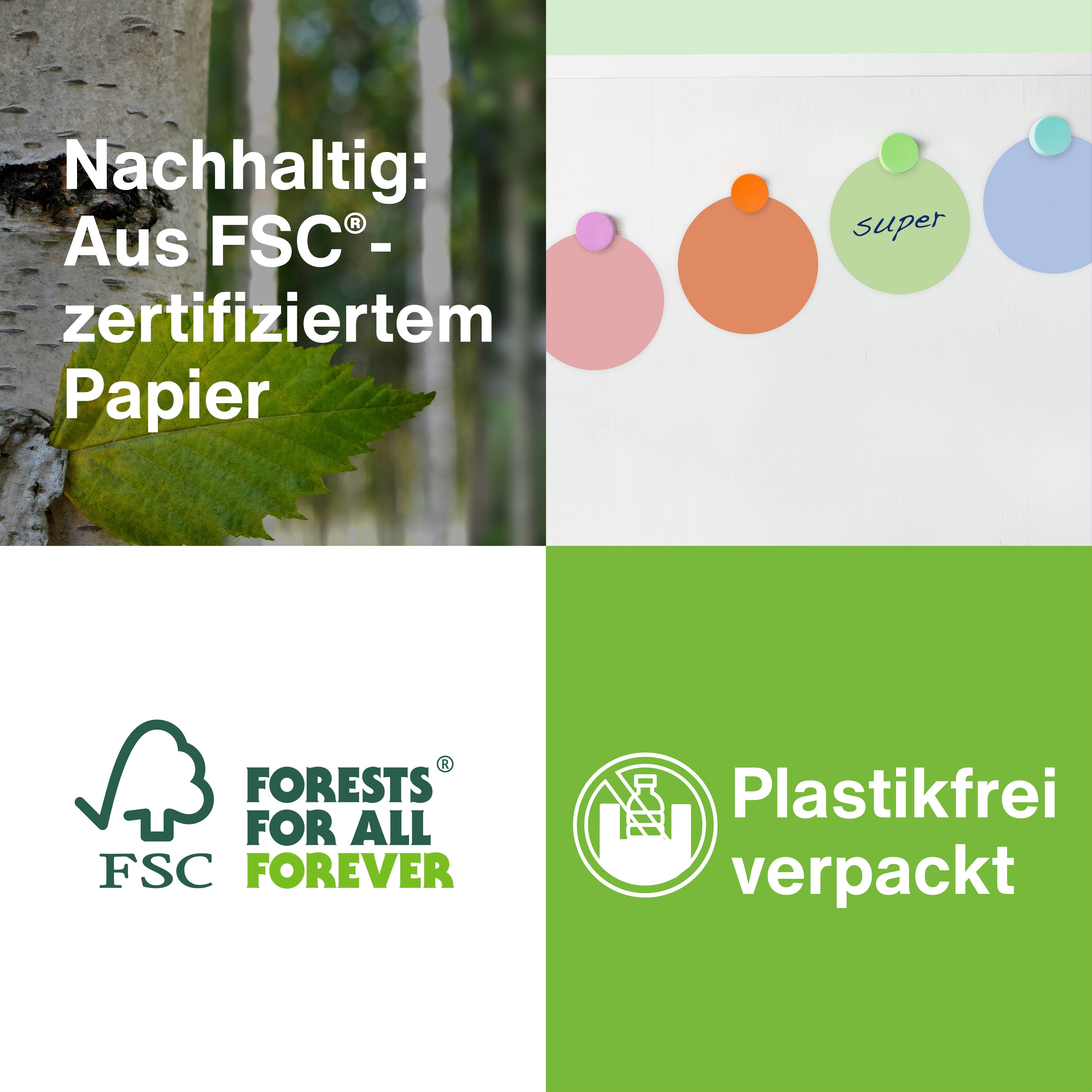 Magnetoplan Moderationskarten Sortiert Pastel rund 140mm 500St