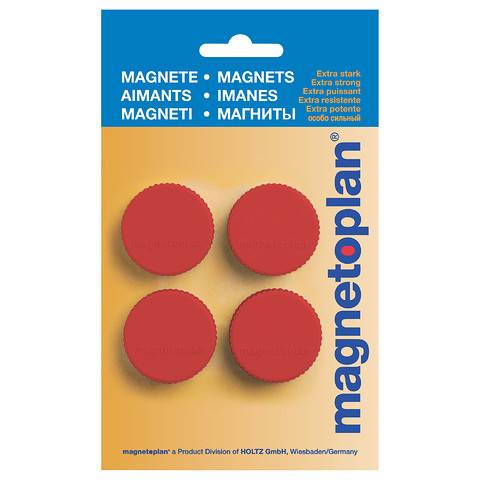 Magnet Discofix Magnum, auf Blisterkarte, Farbe rot
