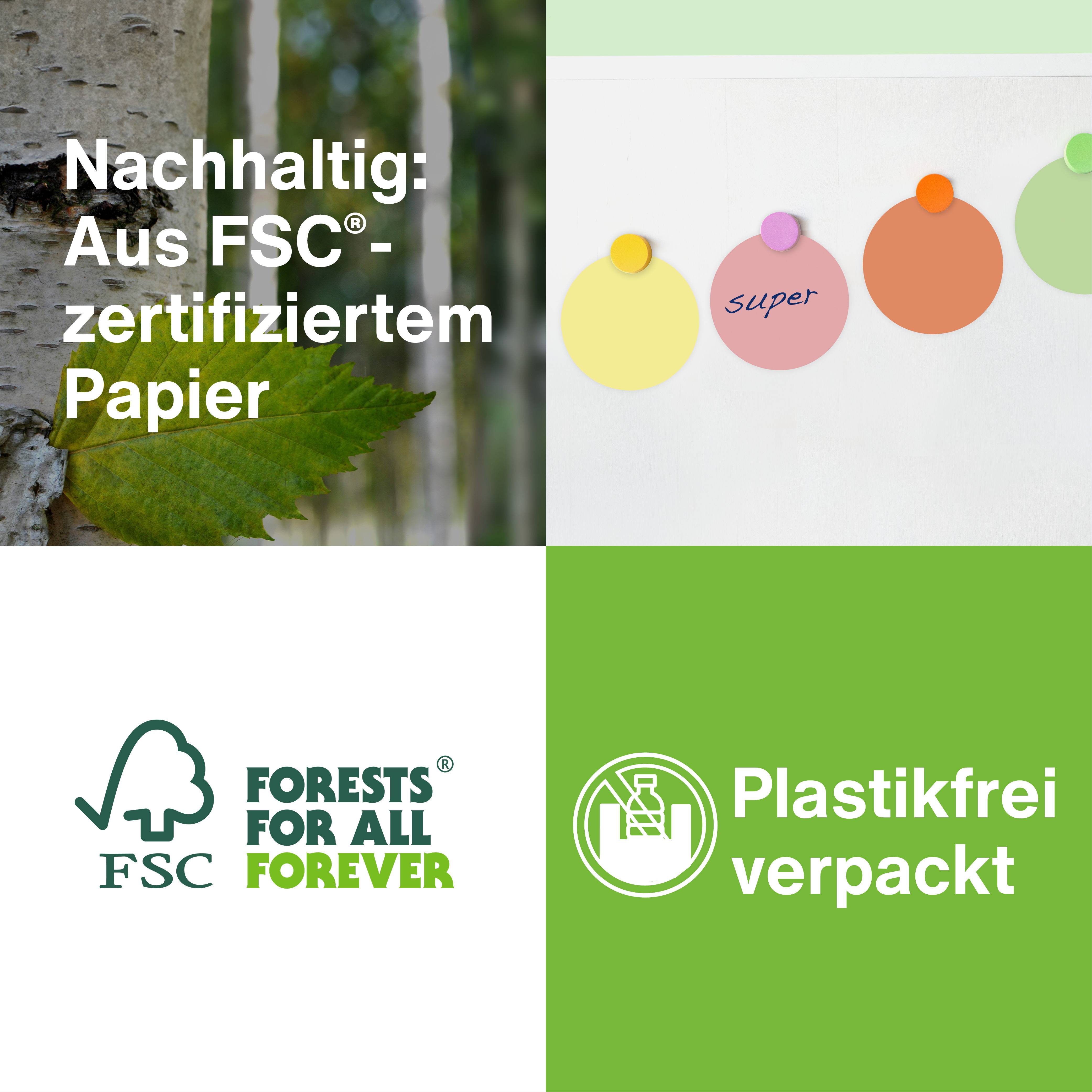 Magnetoplan Moderationskarten Rosa rund 100mm 500St