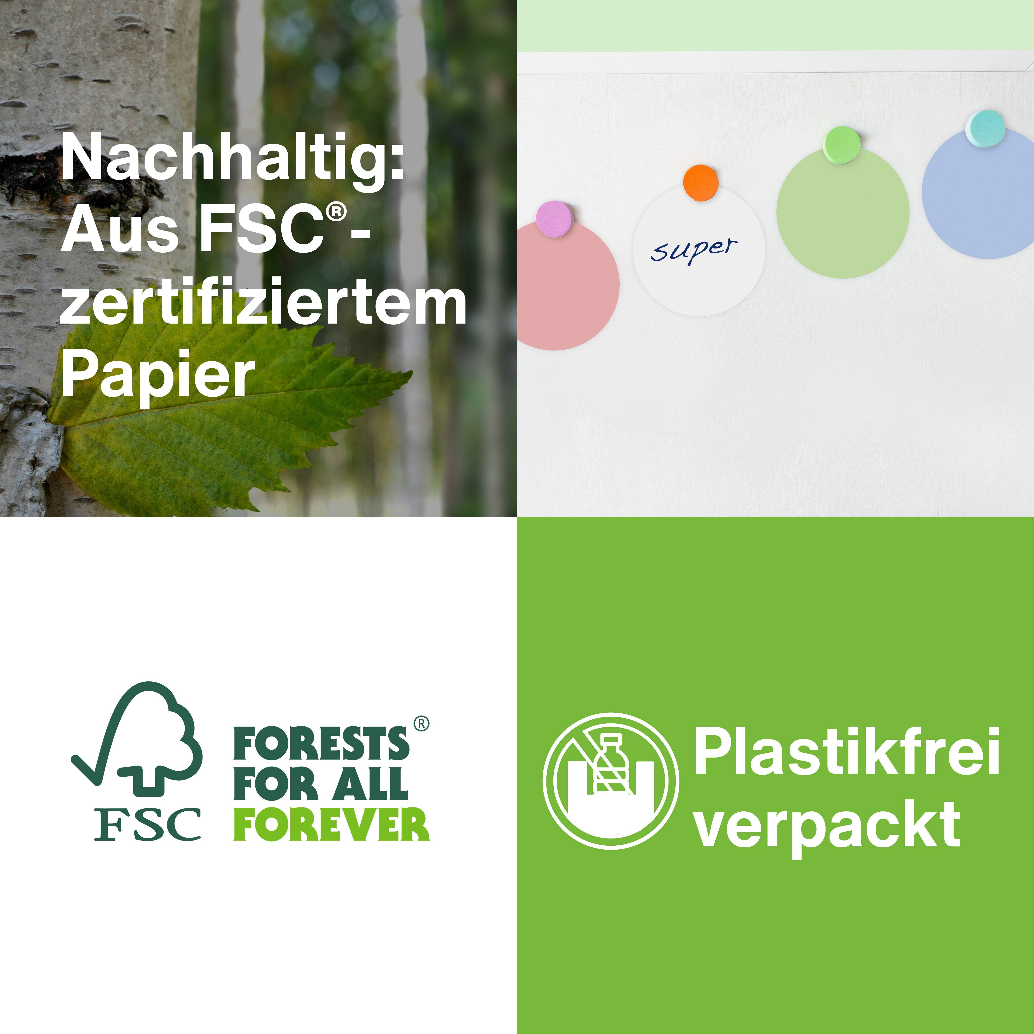 Magnetoplan Moderationskarten Weiß rund 190mm 500St