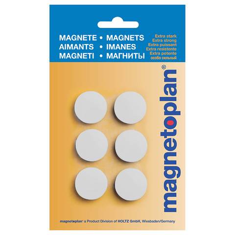 Magnet Discofix Hobby, auf Blisterkarte, Farbe weiss