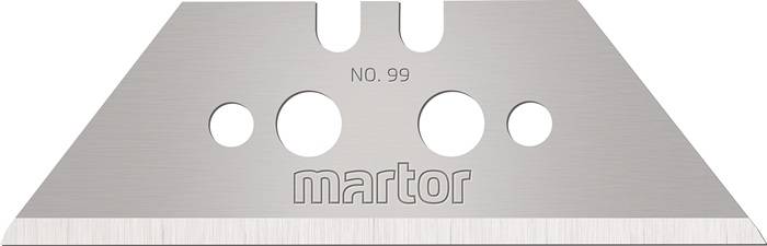 Trapezklinge Nr.99 L60xB19xS0,63mm m.Lochung 10 St./Spender MARTOR
