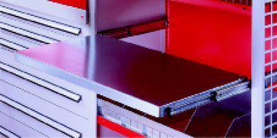 Fachboden ausziehbar B1000xT500 mm verzinkt Traglast 70kg