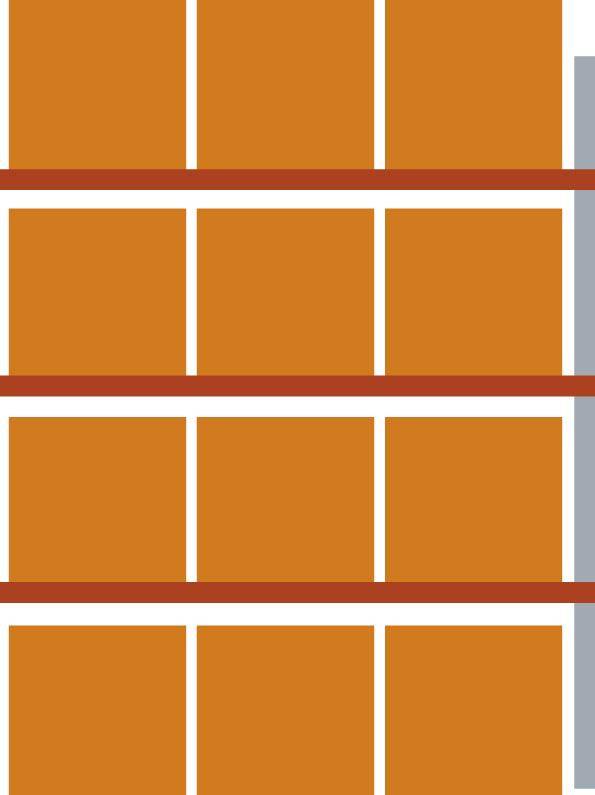 Palettenregal MULTIPAL B2700xT1100xH3300 mm Anbaufeld 12 Plätze Fachlast 1480 kg