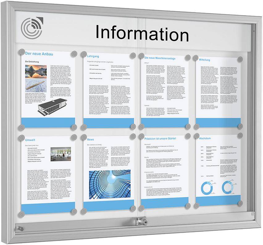 Schaukasten SBT. R-08 SW weiß 973x748x55mm - Artikel: 7830512406