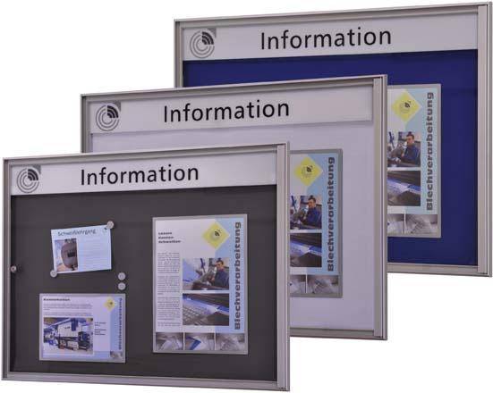 Schaukasten B1032xT80xH807 mm 4x4 = 16 Blatt DIN A4 weiße Rückwand - Artikel: 7830511952