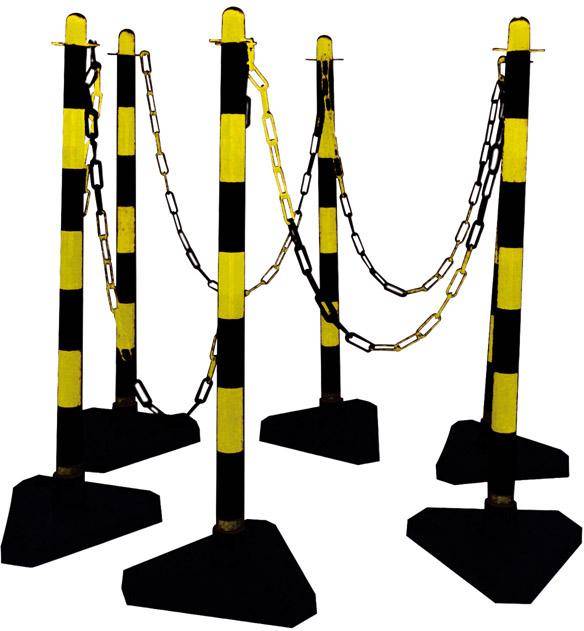 Kettenständerset schwarz/gelb