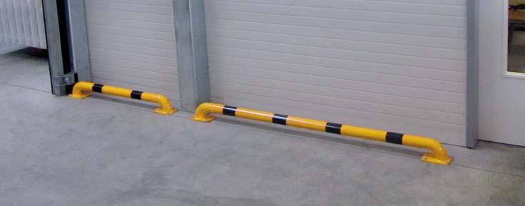 Rammschutzbalken B1200xD76xH86 mm gelb/schwarz