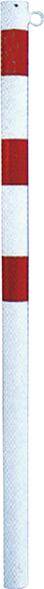 Absperrpfosten rot/weiß H1300xB70xT70 mm 1 Öse ortsfest zum Einbetonieren
