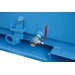 Muldenkipper 275 l B800xT1340xH795 mm RAL 5012 Tragkraft 400kg 1 Lenkrolle m.Sieb/Hahn Muldenkipper 275 l B800xT1340xH795 mm RAL 5012 Tragkraft 400kg 1 Lenkrolle m.Sieb/Hahn
