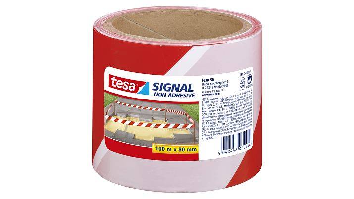 Tesa Signal - Sicherheitsband - 80 mm x 100 m