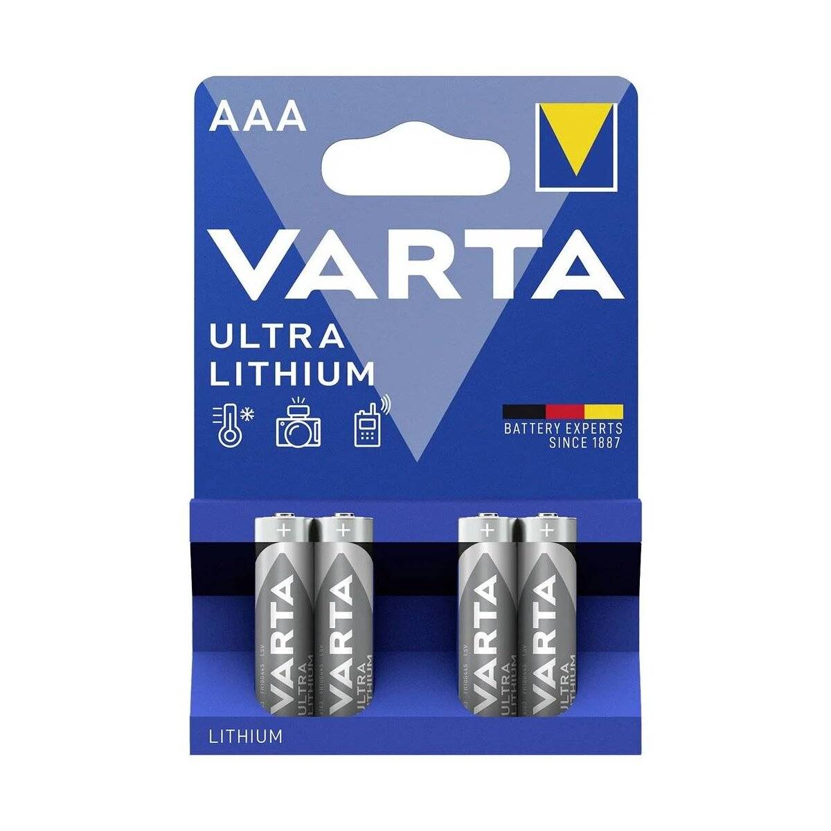 Lithium Batterie Varta AAA - 1100 mAh 1.5 V 4 Stück