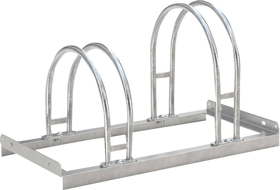 Fahrrad-Bogenparker einseitig, verzinkt L 700 mm, 2 Plätze