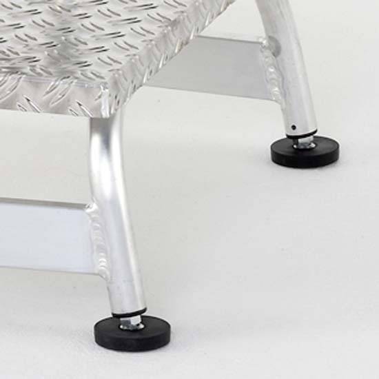 Fußplatte f.Maschinentritt Ku./Stahl verz. 4Stück Zarges