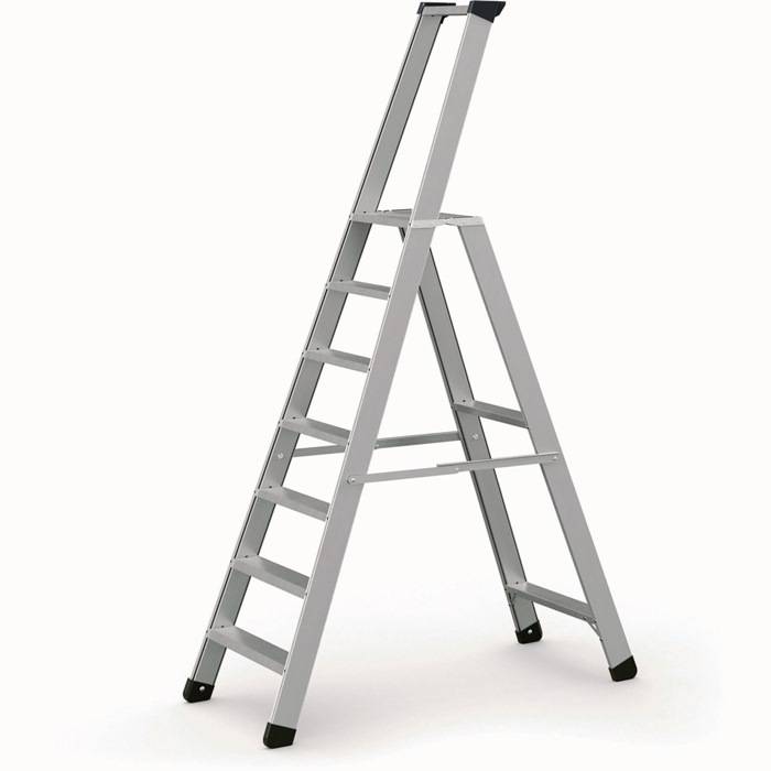 Stufen-Stehleiter Seventec S 7Stufen L.2,35m Arbeits-H.3,55m LM G.10,5kg Zarges