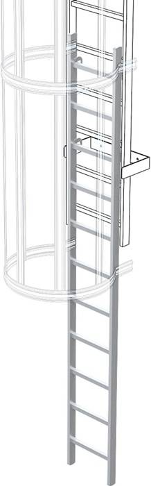 Einstiegleiter L.3,18m Nutz-L.2,44m G.6,6kg Alu. Zarges