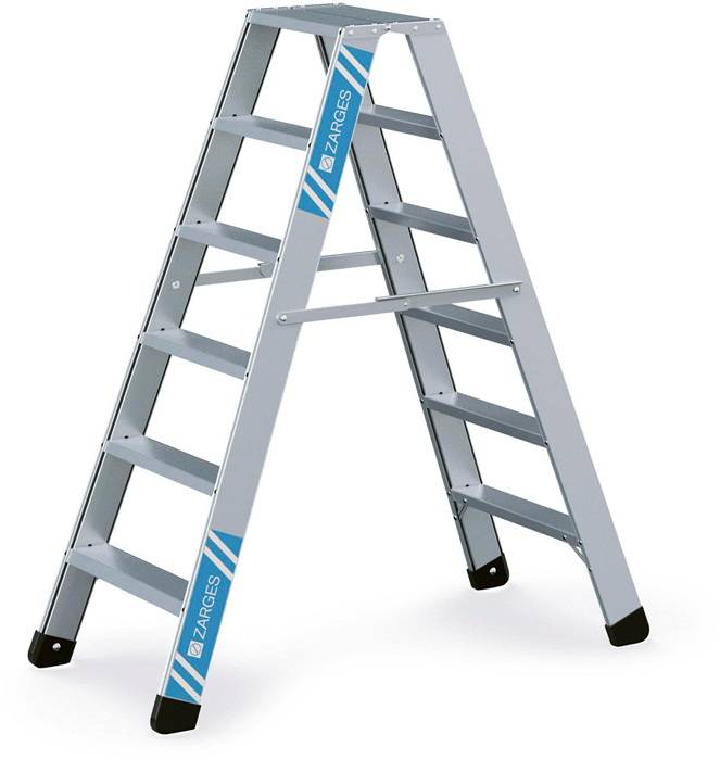 Stufen-Stehleiter Seventec B 2x6 Stufen L.1,43m Arbeits-H.2,85m G.9kg Zarges