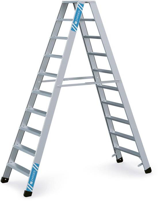 Stufen-Stehleiter Seventec B 2x10 Stufen L.2,35m Arbeits-H.3,75m LM Zarges