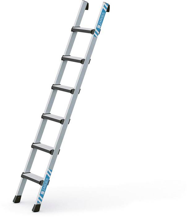 Stufen-Anlegeleiter Comfortstep L 6Stufen L.1,64m Arbeits-H.2,75m G.4,2kg Zarges