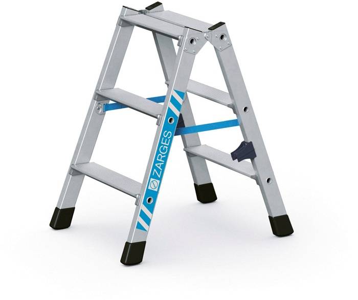 Stufen-Stehleiter Nova B 2x3 Stufen L.0,68m Arbeits-H.2,1m senkr.H.0,64m Zarges