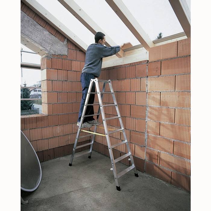 Stufen-Stehleiter Nova B 2x3 Stufen L.0,68m Arbeits-H.2,1m senkr.H.0,64m Zarges