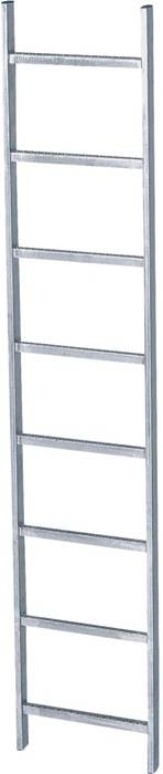 Schachtleiter 15Sprossen L.4,2m LW 400mm Stahl feuerverz. Außen-B.440mm Zarges