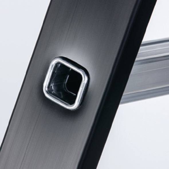 Anlegeleiter 8Sprossen Alu.schwarz elox.Leiterlänge 2380mm Arbeits-H.b.ca.3150mm