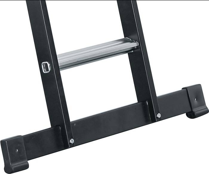 Anlegeleiter 12Sprossen Alu.schwarz elox.Leiterlänge 3500mm Arbeits-H.ca.4250mm