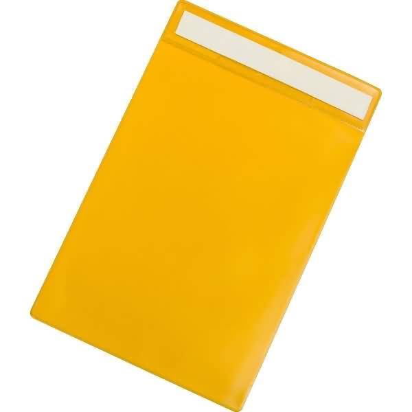 Kennzeichnungshülle A4 hoch PVC selbstklebend gelb VE=10 Stück